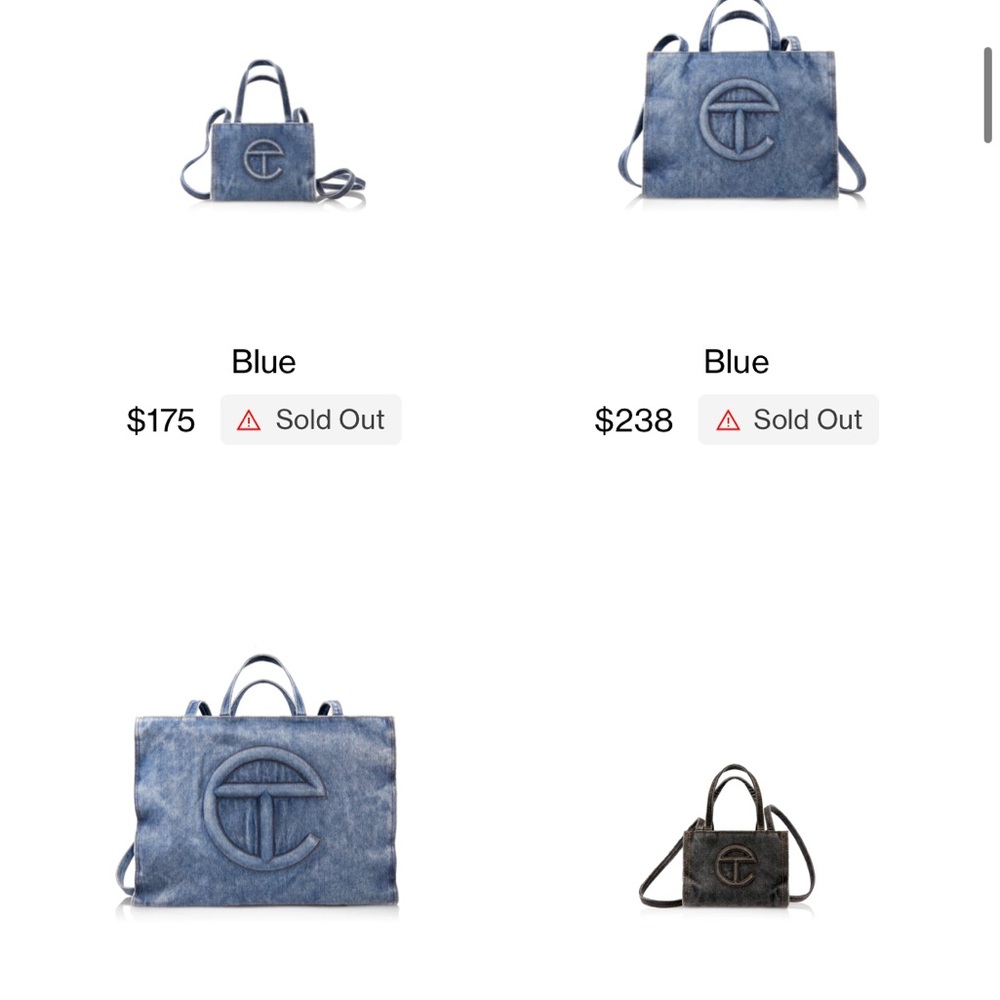 Telfar Denim Blue Tote Bag